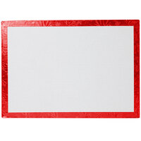 Enjay 1/2-9341334 13 3/4 inch x 9 3/4 Fold-Under 1/2 inch Thick 1/4 Red Cake Board