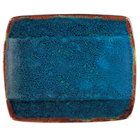 Oneida F1468994115S Studio Pottery Blue Moss 5 1/2 inch Square Porcelain Sushi Plate - 36/Case