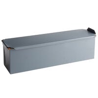Matfer Bourgeat 341641 Exopan Steel Non-Stick Long Pullman Bread Loaf Pan with Lid - 15 3/4 inch x 4 inch x 4 inch