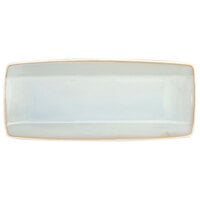 Oneida F1463051760 Studio Pottery Stratus 10 1/2 inch x 4 5/8 inch Porcelain Narrow Sushi Plate - 24/Case