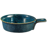 Oneida F1468994108 Studio Pottery Blue Moss 12 oz. Porcelain Single-Handled Tapas Dish - 24/Case