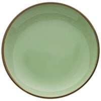 Oneida F1463067282 Studio Pottery Celadon 10 5/8 inch Porcelain Round Deep Plate - 12/Case