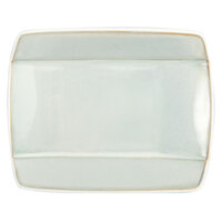 Oneida F1463051115S Studio Pottery Stratus 5 1/2 inch Square Porcelain Sushi Plate - 36/Case