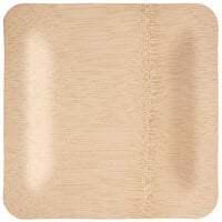 Bamboo by EcoChoice 7 inch Compostable Bamboo Square Plate - 25/Pack