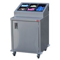 Steril-Sil ENC24-1HP 24 inch Enclosed Base Stainless Steel Mobile Condiment Counter