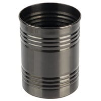 American Metalcraft SCB3 12 oz. Black Three Ring Stainless Steel Soup Can