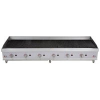 Cooking Performance Group CBR72-NG(CPG) 72" Gas Radiant Charbroiler - 240,000 BTU