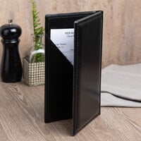 Menu Solutions CH770 BK 5 inch x 9 inch Black Guest Check Presenter