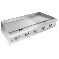 Cooking Performance Group G60-NG(CPG) 60" Gas Countertop Griddle with Manual Controls - 150,000 BTU