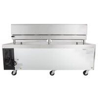 Cooking Performance Group 60GTRBNL 60 inch Gas Countertop Griddle with Thermostatic Controls and 72 inch, 4 Drawer Refrigerated Chef Base - 150,000 BTU