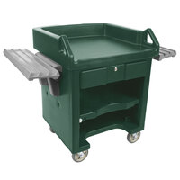 Cambro VCSWR519 Green Versa Cart with Dual Tray Rails and Standard Casters