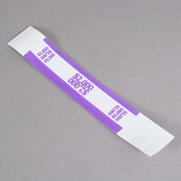 MMF Industries 216070H19 Violet Self-Adhesive $2,000 Currency Strap - 1000/Box