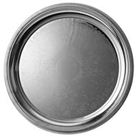 Vollrath 82102 Elegant Reflections 18 5/8 inch Stainless Steel Round Serving Tray