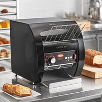 Hatco TQ3-10 Toast Qwik Black One or Two Side Conveyor Toaster with 2 inch Opening - 120V, 1780W