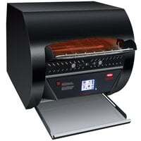Hatco TQ3-2000 Toast Qwik Black Conveyor Toaster with 2 inch Opening and Digital Controls - 208V, 4020W