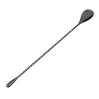 Barfly M37012BK 11 13/16 inch Gun Metal Black Japanese Style Bar Spoon with Weighted End