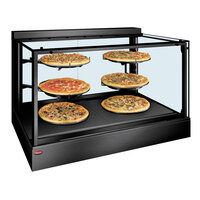 Hatco IHDCH-45 Black 45" Full Service Heated Display Warmer with Sliding Doors and Humidity Control - 208V