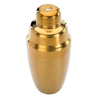 Barfly M37038GD 17 oz. Gold-Plated Heavy Weight 3-Piece Cobbler Cocktail Shaker
