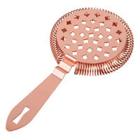 Barfly M37037CP Classic 6 7/8 inch Copper-Plated Hawthorne Strainer