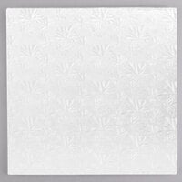 Enjay 1/2-14SW12 14 inch Fold-Under 1/2 inch Thick White Square Cake Drum