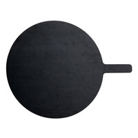 American Metalcraft 16 inch Round Pressed Wood Black Pizza Peel with 5 inch Handle MPB1621