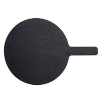 American Metalcraft 11 inch Round Pressed Wood Black Pizza Peel with 5 inch Handle MPB1116