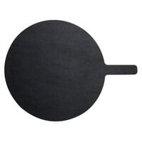 American Metalcraft 15 inch Round Pressed Wood Black Pizza Peel with 5 inch Handle MPB1520