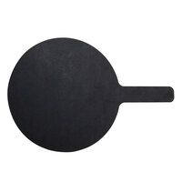 American Metalcraft 10 inch Round Pressed Wood Black Pizza Peel with 5 inch Handle MPB1015