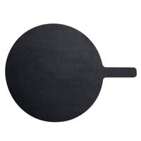 American Metalcraft 14 inch Round Pressed Wood Black Pizza Peel with 5 inch Handle MPB1419