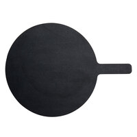American Metalcraft 13 inch Round Pressed Wood Black Pizza Peel with 5 inch Handle MPB1318