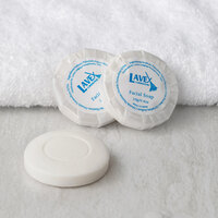 Lavex Lodging 0.4 oz. Hotel and Motel Round Wrapped Face Soap - 1000/Case