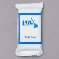 Lavex Lodging 0.8 oz. Hotel and Motel Wrapped Body Soap - 500/Case