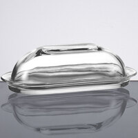 Anchor Hocking 64190AHG18 Glass Butter Dish and Lid   - 4/Case