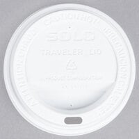 Solo TL31R2-0007 10 oz. White Plastic Travel Lid - 100/Pack