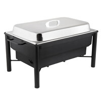 Choice 8 Qt. Wrought Iron Pillar Electric Chafer Kit with Stainless Steel Cover and Handle