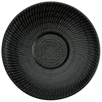 Oneida L6250000500 Urban 5 7/8 inch Black Porcelain Saucer - 48/Case