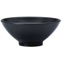 Oneida L6250000780 Urban 24 oz. Black Porcelain Pedestal Bowl - 36/Case