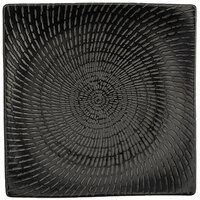 Oneida L6250000123S Urban 7 inch Black Curved Square Porcelain Plate - 24/Case