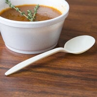 4 1/8 inch Medium Weight Cornstarch Soup Spoon - 1000/Case