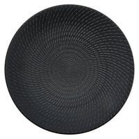 Oneida L6250000165C Urban 12 1/4 inch Black Round Porcelain Coupe Plate - 12/Case
