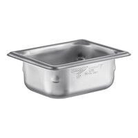 Vollrath 30822 Super Pan V 1/8 Size 2 1/2" Deep Anti-Jam Stainless Steel Steam Table / Hotel Pan - 22 Gauge