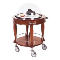 Geneva 70021 Round Bordeaux Cheese / Dessert Serving Cart with Adjustable Dome