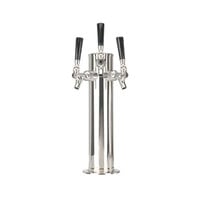 Micro Matic DS-133-PSS Polished Stainless Steel 3 Tap Tower - 3 inch Column