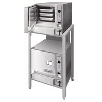 Cleveland 2-22CET63.1 SteamChef Double Deck 9 Pan Electric Floor Steamer - 240V, 3 Phase, 24 kW