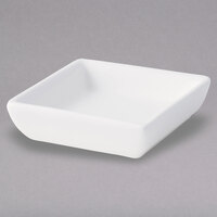 Oneida L6050000941 Zen 1.75 oz. Warm White Porcelain Low Square Sauce Dish - 72/Case