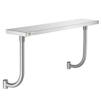 Regency 10" x 48" Stainless Steel Adjustable Work Surface for 48" Long Equipment Stands