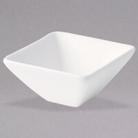 Oneida L6050000940 Zen 1.89 oz. Warm White Porcelain Square Sauce Dish - 72/Case