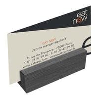 Menu Solutions WDBLOCK-MINI 3" Ash Wood Mini Card Holder