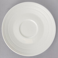 Oneida L5650000500 Manhattan 6 1/4 inch Warm White Porcelain Coupe Saucer - 48/Case