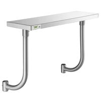 Regency 10" x 36" Stainless Steel Adjustable Work Surface for 36" Long Equipment Stands